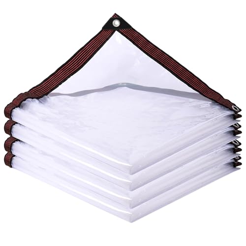 Bâche transparente avec œillets anti-pluie pour housse protection meuble - 2