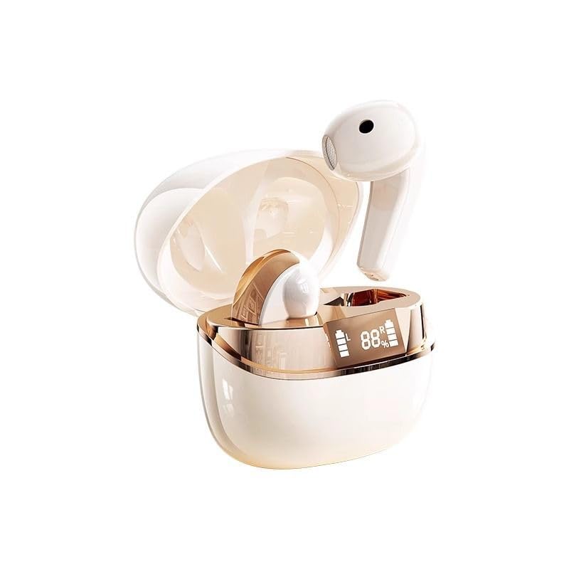 Wireless Earbuds Bluetooth 5 4 Headphones with LED Display Charging Case IPX5 Waterproof in-Ear Earphones with HiFi Stereo