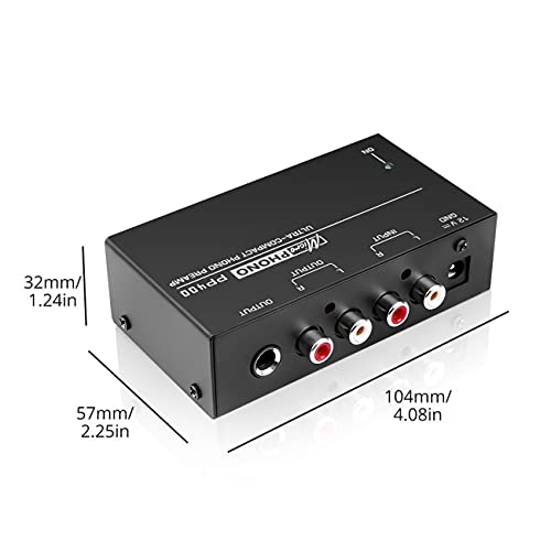 RIWPKFH Ultra-Compact Phono Voorversterker Voorversterker Met RCA 1/4 Inch Ondersteuning Interfaces Voorversterker Phono… - Image 6