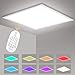 Produktbild Albrillo RGB LED Panel 62x62cm - 40W Dimmbar Deckenleuchte mit 7 Lichtfarben und Neutralweiß 4000K, Inkl. Einstellbare Seilaufhängung, Montage Klemme, Fernbedienung und LED Trafo