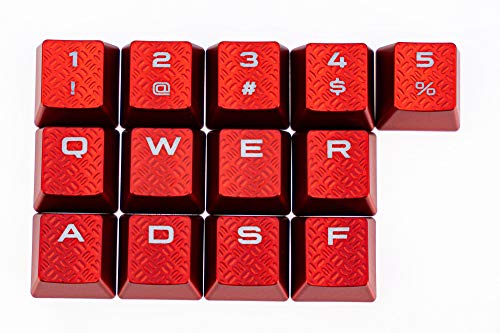 Cherry MX Key Switch FPS Backlit keycap red 13 Keys, Used for Corsair Gaming Keyboard! (Red)
