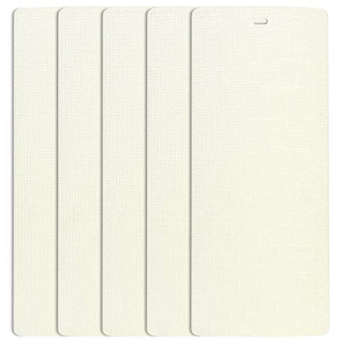 Dalix Lino Vertical Blinds Replacement Slats Off White 82.5" Glass Doors 5 Pack #TOP11
