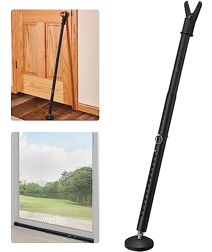 Door Security Bar 2 Pack - Heavy Duty Door Stoppers For Handle Of Door, Adjustable Door Jammer Barricade Security Bar, Portable Door Lock Security For Sliding Glass Door, Patio, Window, Travel #TOP4