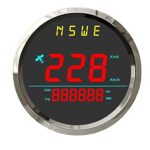 85MM GPS Xs[h[^[Q[W O[ bh zCg LED obNCg Ih[^[ GPS Aeit mbg KM/H bg {[g }p fW^Xs[h[^[(BS-Red LED)