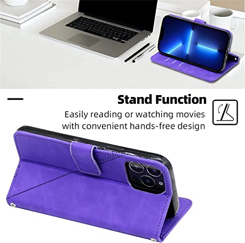 Coque antichoc iPhone 14 Pro Max protectrice et durable à rabat violet - 6