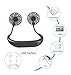 Control Future Portable Neck Fan - Hand Free Personal Neckband Fan, Rechargeable USB Hanging Neck Fan Premium Headphone Design Mini Wearable Fan for Travel Reading Sports Outdoor (Upgraded Version)