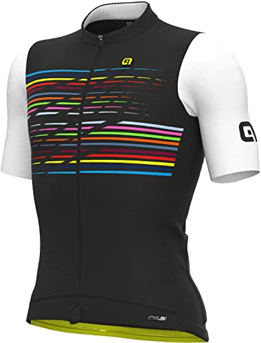 Alé Cycling Maillot de cyclisme à manches courtes avec logo à manches courtes pour homme Noir/multicolore 2022 Cover