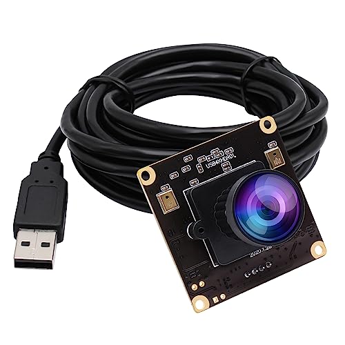 ELP 4K USB Camera 170degree Fisheye USB Webcam Board with Microphone,Ultra HD 3840X2160 30fp 4K Cameras,Wide Angle IMX317 Mini 4K USB Camera Module with Audio for Machine Vision,Smart Kiosk,Robot,ATM