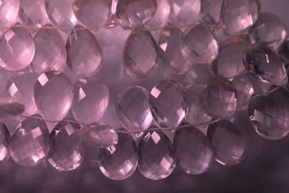 Quartz rose naturel en briolette pour vos créations de bijoux bohèmes