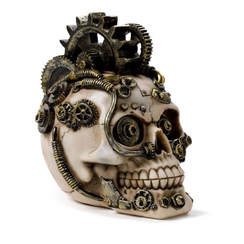 Teschio Decorativo Steampunk con Ingranaggi