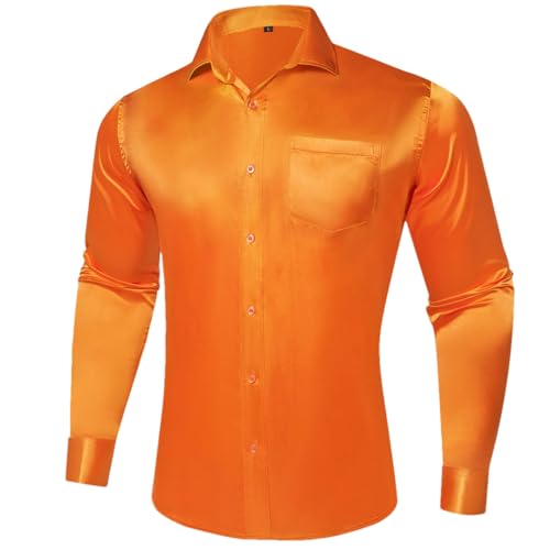 Chemise en satin homme col boutonné taille XXL pour les tenues de mariage élégantes