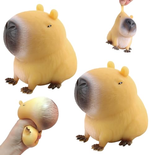 Shyllin Antiestres Squeeze Juguetes, Squishy Antiestres Capybara Fidget Toy, Squishy Muñeco Antiestres Capybara 2Pcs, Squishies Juguete de Estrés Pelota Antiestres, Regalo para Niños y Adultos