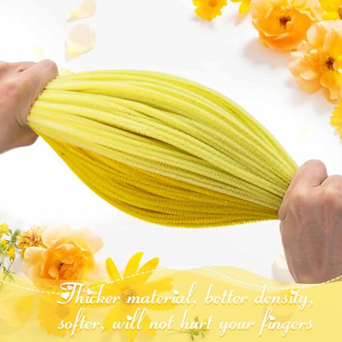 Image of Peryiter 500 Pcs Pipe Cleaners for DIY Flower Bouquets, Chenille Stems for Graduation Bouquet Crafts, Fuzzy Sticks for Handmade Flowers, DIY Gift, Art Projects(Orange,12 Inch)