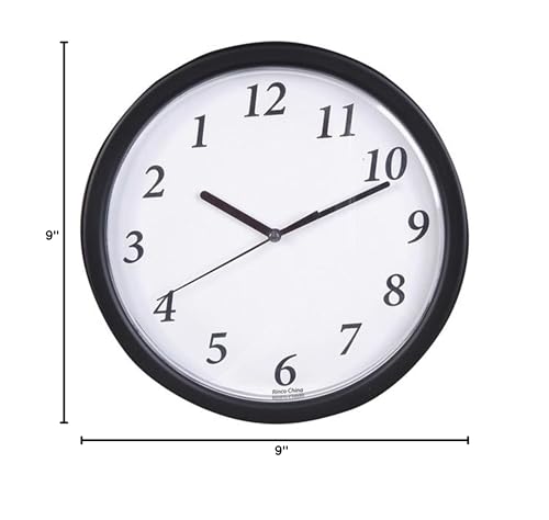 Reloj de pared analógico RINCO 9 pulgadas miniatura 2