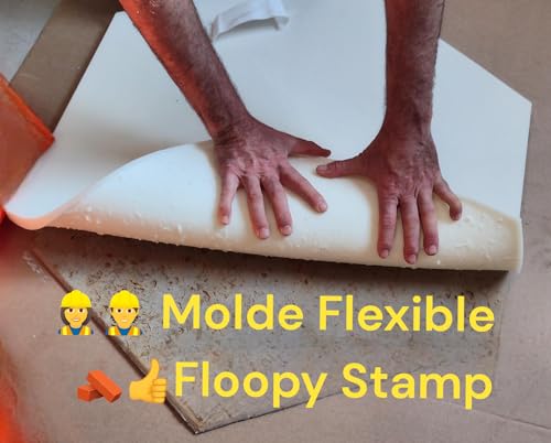 Molde de hormigón impreso laja sillería flexible para pavimentos 5