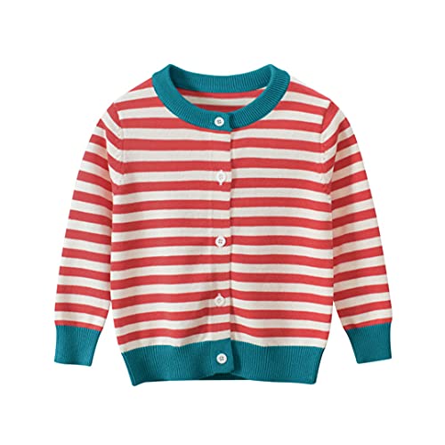 2-8t Striped Cardigan Sweater for Girls Toddler Kid Baby Spring Long Sleeve Knitted Coat