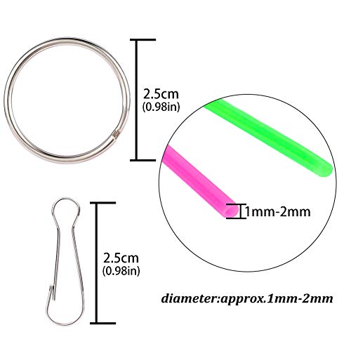 tao Pipe 200 PCS Scoubidou Strings DIY Plastic Lacing Cord Handwork Gimp String for Jewelry Making in 20 Colors with 15 PCS Snap Clips and 15PCS Key Chain Rings