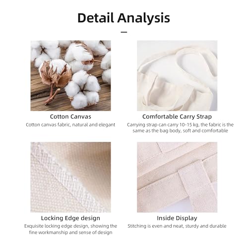 Canvas Tote Bag for Women Weekender Travel Bags Reusable Grocery Bags with Handles Aesthetic Shoulder Tote3