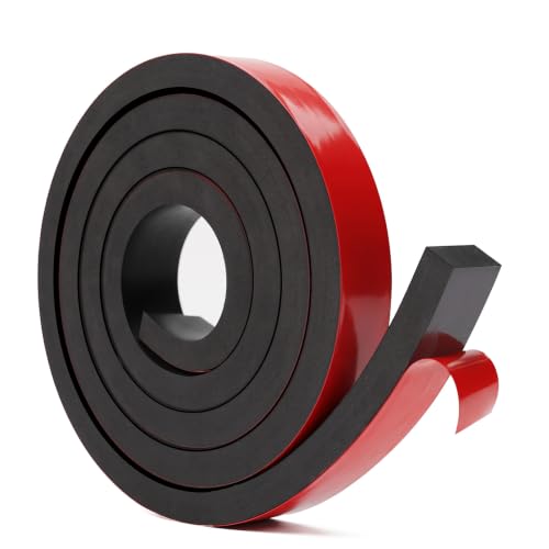 Adhesive Neoprene Rubber Strips Rolls 1" Wide x 1/2" Thick x 5ft Long