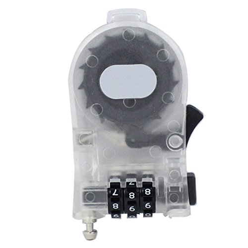 Image of Aexit Suitcase Luggage Padlocks & Hasps 3 Digits Retractable Code Password Combination Lock Combination Padlocks Padlock White