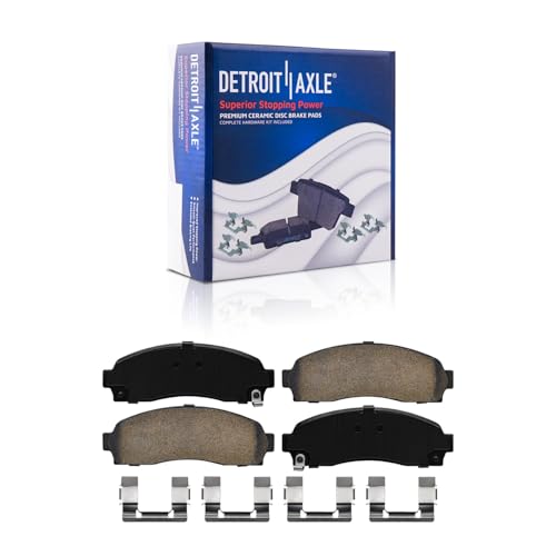 Image of Detroit Axle - Front Brake Kit for 02-07 Saturn Vue 05-06 Chevy Equinox | 06 Pontiac Torrent Drilled & Slotted Disc Brake Rotors Ceramic Brake Pads 2006 Replacement