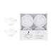 Mega Candles - Unscented 3" Floating Rose Flower Candles - White, Set of 4