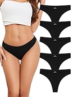 Voenxe String Tanga Damen Baumwolle Schwarz,Slip UnterwäSche Frauen,Unterhosen Atmungsaktiv füR Frau,Sport Thongs Women Underwear Cotton,Panties Bequeme Damen,Brazilian Slips Low Waist Mehrpack 5 Pack