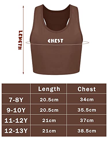 Image of Geyoga 6 Pieces Girls Dance Tank Top Racerback Crop Top Sleeveless Dance Outfit for Ballet Hip Hop Athletic Wear