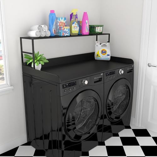GDLF Washer Dryer Countertop Laundry Guard with Laundry Room Shelf, 27.55\" Depth x 54\" Width, Laundry Room Organization - Thumbnail 3
