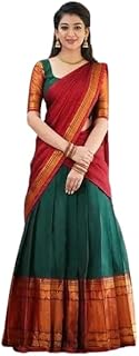 ZITON Lehenga choli, South indian Traditional Unstitched Narayanpet Half Sareee Price In India
