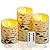 QQFCTOO Flameless Candle 3Pack 4" 5" 6" Outdoor Indoor Pillar 3" Diameter Battery-Powered Flashing Candle Includes 10 Keys Remote Timer Function Battery Operated Candles