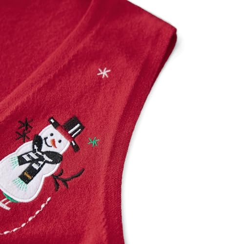 Image of Christmas Vest for Women Reindeer Santa Snowman Embroidery Sweater Sleeveless Ugly Xmas Knit Tank Top