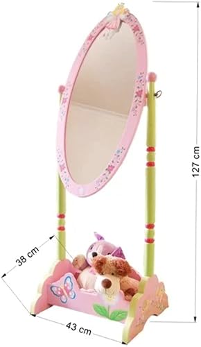 Miniatura 2 de Olivia The Fairy - Espejo de pie de madera para dormitorio infantil o sala de juegos, con almacenamiento, multicolor