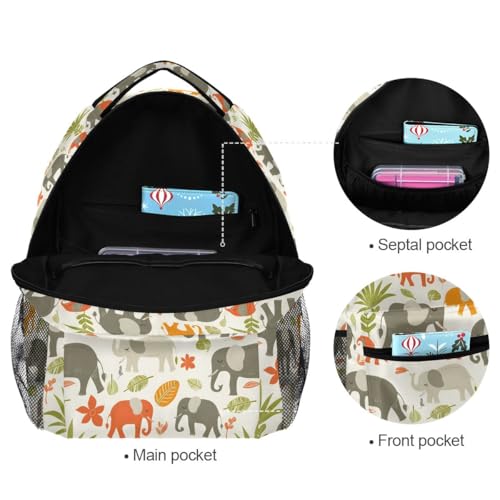 Sac à dos dessin animé avec éléphants pour la rentrée scolaire