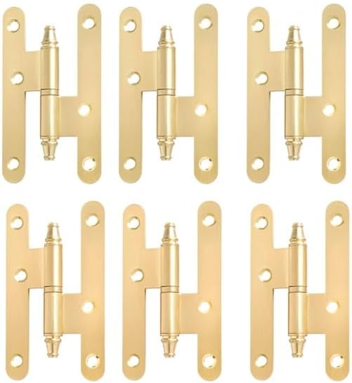Bisagras madera 100x57 mm doradas (6 uds) - Derecha