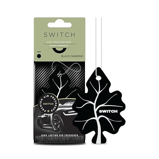 Image of SWITCH Car Air Freshener Hanging for Car - Fresh & Black Diamond Car Perfume, Long Lasting Car Freshener /Hanging Car Perfume, Luxury Car Fragrance for Car Interior, Pack of 2