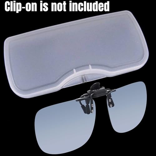 Étui pour lunettes à clipser en coque rigide transparente et fine