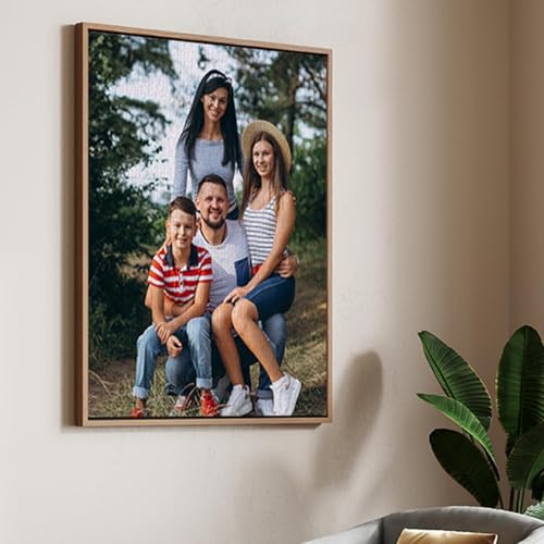 Image of Printodelivery Personalized Canvas Photo Frame 12x18 Inch with Floating Profile, Custom Photo Wall Art for Home Decor, Wedding Gift, Birthday Gift, Office Decoration