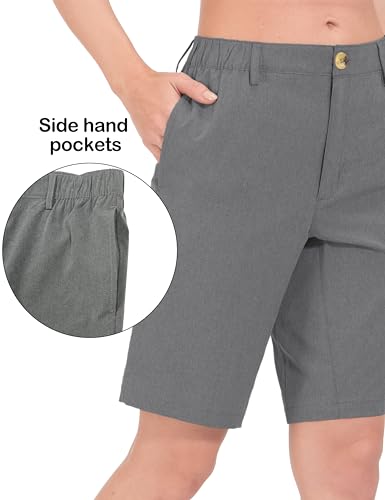 Image of Little Donkey Andy Women's Bermuda Quick Dry Lightweight Stretch Shorts Golf Hiking Travel