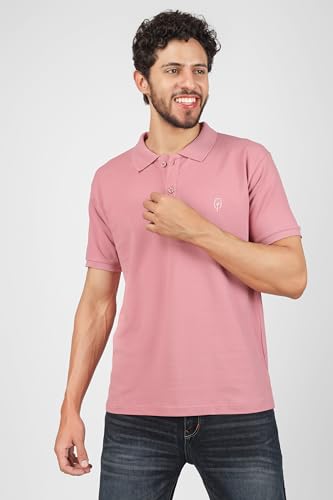 Image of Men's Regular Fit Polo Collar Half Sleeve T-Shirt Cotton Blend Polo T-Shirt Comfortable Lightweight Plain T-Shirt