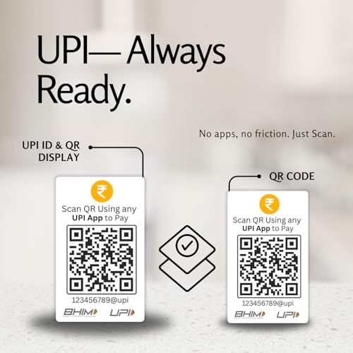 Custom Dual UPI QR Code Display Card by tinydabba - 5