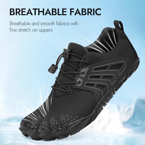 Image of ATHMILE Water Shoes for Women Men River Aqua Shoes Barefoot Sport Quick-Dry Adult Swim Shoes for Beach Lake Pool Hiking Surfing Kayaking Camping Size | Quick Dry Non-Slip Wide Toe Box Shoes for River Kayak Fishing Lake Cruise Vacation Outdoor Water Activities