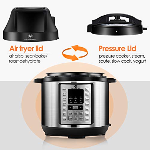 6.5Qt Pressure Cooker and Air Fryer Combos, 21in1 Programmable