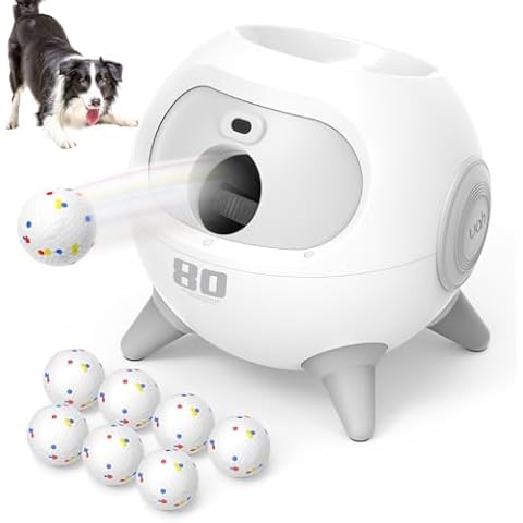 uahpet iRetriever Automatic Dog Ball Launcher with 8Pcs Balls Cover