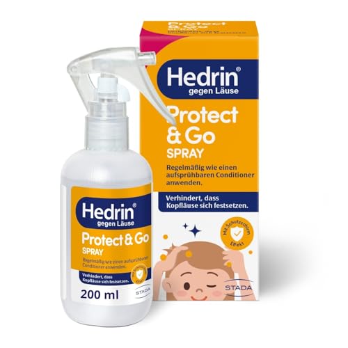 Hedrin Protect & Go Läuse Abwehrspray 1 x 200ml Die wirksame After Shampoo Prävention gegen Kopflausbefall. Klinisch belegte Wirksamkeit und benutzerfreundliche Lösung zur Vorbeugung von Läusen