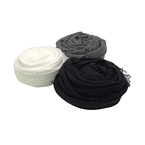 MANSHU 3 PCS Women Soft Scarf Shawl Long Scarf.3
