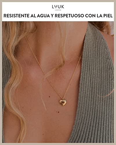 Collar LUUK con colgante de corazón y dedicatoria Happiness