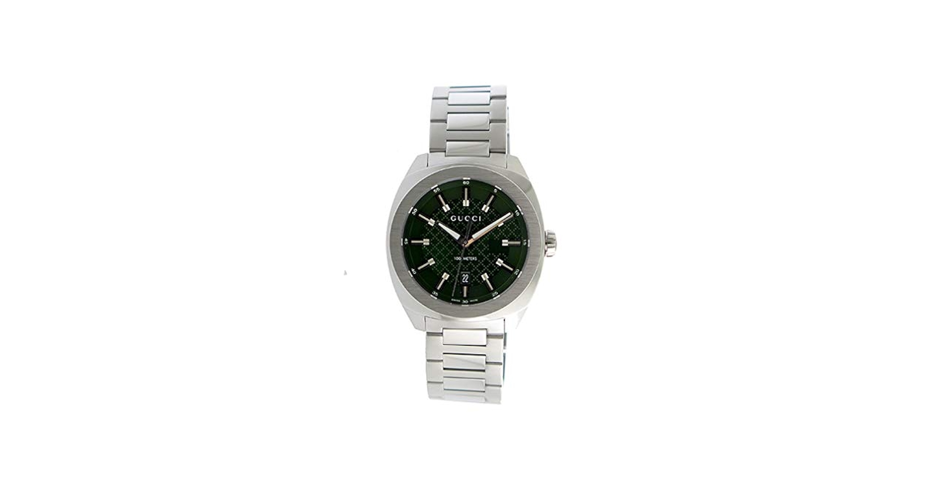 【美品】グッチ GG2570 142.3 YA142313 グリーン　クォーツ Amazon.co.jp: グッチ GUCCI GG2570 クオーツ メンズ 腕時計