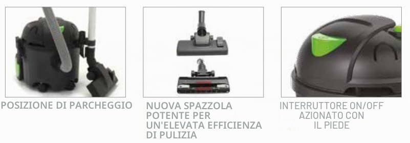 ICA - Aspirapolvere antipolvere Basic 900 W serbatoio 10 L 108 m3/h - YP 1/6 ECO B