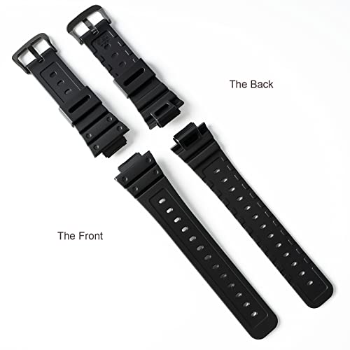 Lijinlan Resin Watch Band For Casio G-Shock DW-5600 DW-5900 DW-6100 DW-6600 DW-6900 GW-M5610 GA-110/120/300/700 GD-120/350 Watchband Replacement Strap for Gshock (Black)